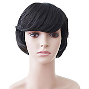 Capless Short Black Wavy High Quality Synthetic Japanese Kanekalon Parties Wigs
