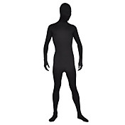Negro Unisex Lycra Spandex Unicolor Zentai traje