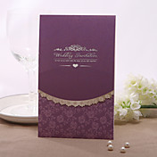 personalisierte purple floral Hochzeitseinladung (Satz 50)