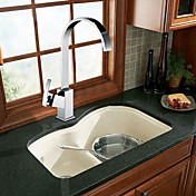 Solid Brass Zeitgenössische Einhand Kictchen Wasserhahn-Chrom-Finish