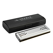 Swan - (SW24-12A) 24 Hole Dobbeltsidig Harmonica med plastboks (Copper Reed Plate)