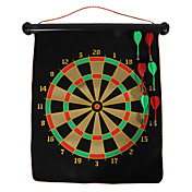 12 "Black Magnet Jogo de dardos Roll-up de dois lados e jogo Bullseye com dardos de plástico 6PCS magnética