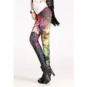 donne multicolore universo legging