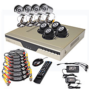 baixíssimo preço 8ch h. 264 cctv dvr kit (500GB HDD, 8 câmeras de visão noturna CMOS)