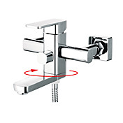 Contemporary Chrome Finish Single Handle Centerset Tub Faucet