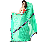 Rendimiento de gasa con lentejuelas danza del vientre Velo Para mujures Más colores Dancewear