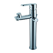 Contemporary Multi-function Single Handle Chrome Finish Bathroom Sink Faucet