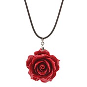Big Red Rose Necklace