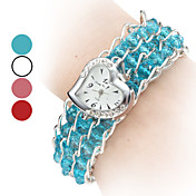 Women's Crystal Style Plastic Analog Quartz Bracelet Watch (Assorted Colors)