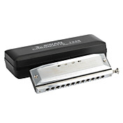 Swan - (SW1248-5) 12 Hole 48 Tone Chromatic  Harmonica with Plastic Box (Laser-printing  Silver Finish)