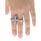 Cruz Estilo Vintage Anillo Doble