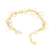 Dull Polish Bead Ring Gold-plated Bracelace