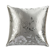 Floral moderno Poliéster fronha decorativa em Prata