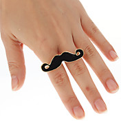 Litt Evil Moustache Double finger ring