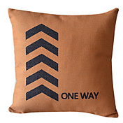 One Way Algodão / Linho fronha decorativa