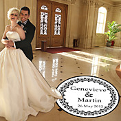 personnalisé rond de fleurs de mariage modèle de plancher de danse autocollant (plus de couleurs)
