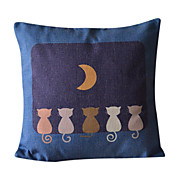 Noite tranquila algodão / linho fronha decorativa