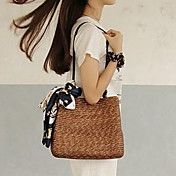 Women's Vintage Beads Woven Tote