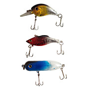 Galleggianti / Sinking Multicolor luminose di plastica Pesca Lure Packs (3 pezzi)
