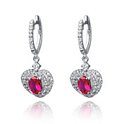 Charmante 925 sterling zilver geplatineerd AAAA Birthstone oorbellen