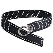 Básico da Mulher Leopard strass correia de couro