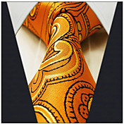 Men's Silk Casual Orange Necktie