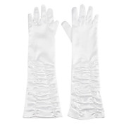 Flower Girl elastisk satin fingerspidser albue længde Wedding Handsker (Flere farver)