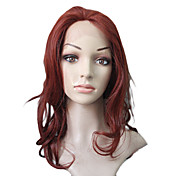 Lace Front Synthetic Red Long Curly Long Wig