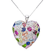 Vakre Alloy Plating 23k gull med Cubic Zirconia kvinner Necklace (Flere farger)