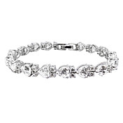 Beautiful Alloy Plating Platinum With Crystal/Cubic Zirconia Women's Bracelet