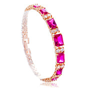 Fashion Alloy Plating 23K Gold With Cubic Zirconia Women's Bracelet(More Colors)