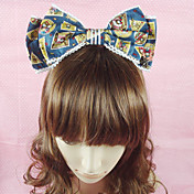 Handmade Cute Pattern Ink Blue Lace and Satin Sweet Lolita Headband