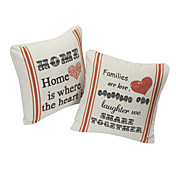 Conjunto de 2 Início fronha de algodão / linho decorativa