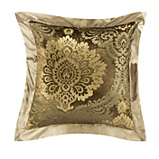 Floral elegante Velvet fronha Khaki decorativa