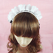 Handmade Maid Black and White Lace Country Lolita Headband
