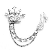 Mannen Muzikaal Symbool Rhinestone Decor Broche