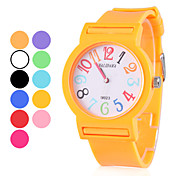 Unisexe caoutchouc Montre analogique bracelet à quartz (couleurs assorties)