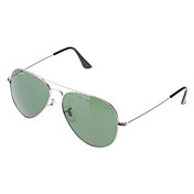Oreka clásico verde oscuro óptico lente de cristal polarizado gafas de sol de plata del marco de conducción