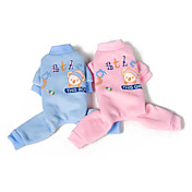 Ours doux de modèle à manches longues avec un pantalon pour chiens (couleurs assorties, XS-XL)