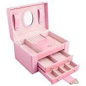Modern Alligatoring Leatherette Ladies'Jewelry Box(More Colors)