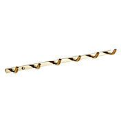 Hedendaagse Ti-PVD afwerking massief messing wandhouder Rij Robe Hook met meer Haken
