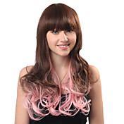Lolita Curly Wig Inspired by Zipper Pink and Brown Mixed Color 65cm Sweet