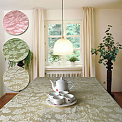 Vintage Floral Cotton Blend Table Cloth and 8pcs Napkin (Set of 9)