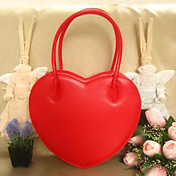 Handmade Red Heart Shaped PU Leather Sweet Lolita Bag