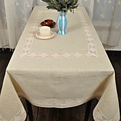Classic Beige Linen Pattern Table Cloths