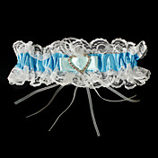 Satin incantevole e pizzo con giarrettiera Cuore Wedding