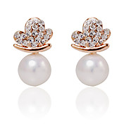 Classic in lega Orecchini di perle di cristallo con