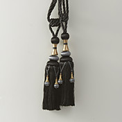 Classic Svart Rayon Tassel (ett par)
