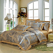 4pcs Ives Jacquard Bettbezug Set