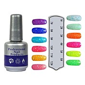 Color de UV gel del constructor dulce esmalte de uñas No.205-216 (10ml, colores 1pcs, surtidos)